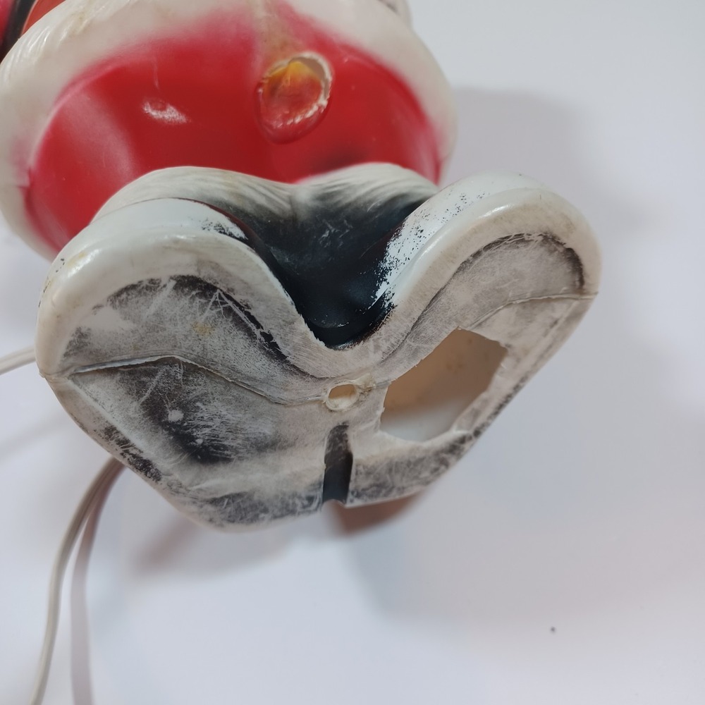 RARE  Lidco 1960's Vintage Blow Mold Santa With Candy Cane 13-1/2" Works Great! - Picture 5 of 9
